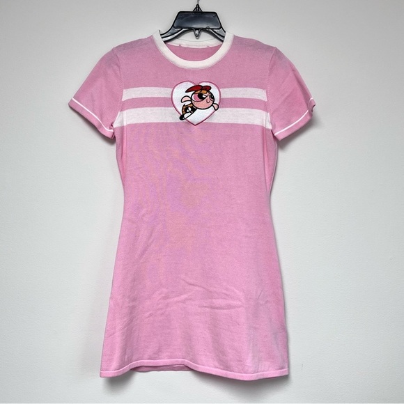 Rare Dolls Kill x The Powerpuff Girls For The Win Mini Knit Dress Y2K - Picture 1 of 10